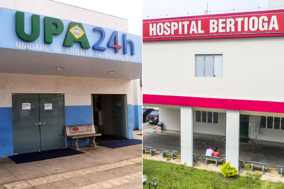 Médico preso trabalhou recentemente em UPA de Peruíbe e Hospital de Bertioga — Foto: Divulgação/Prefeituras de Peruíbe e Bertioga