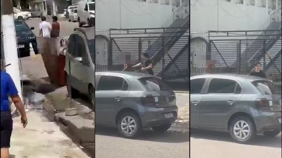 VÍDEO: Estudantes de direito atacam homem em situação de rua com arma de choque e riem da agressão em Belém