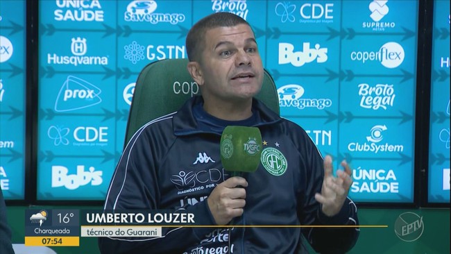 Guarani apresenta Umberto Louzer como novo tcnico
