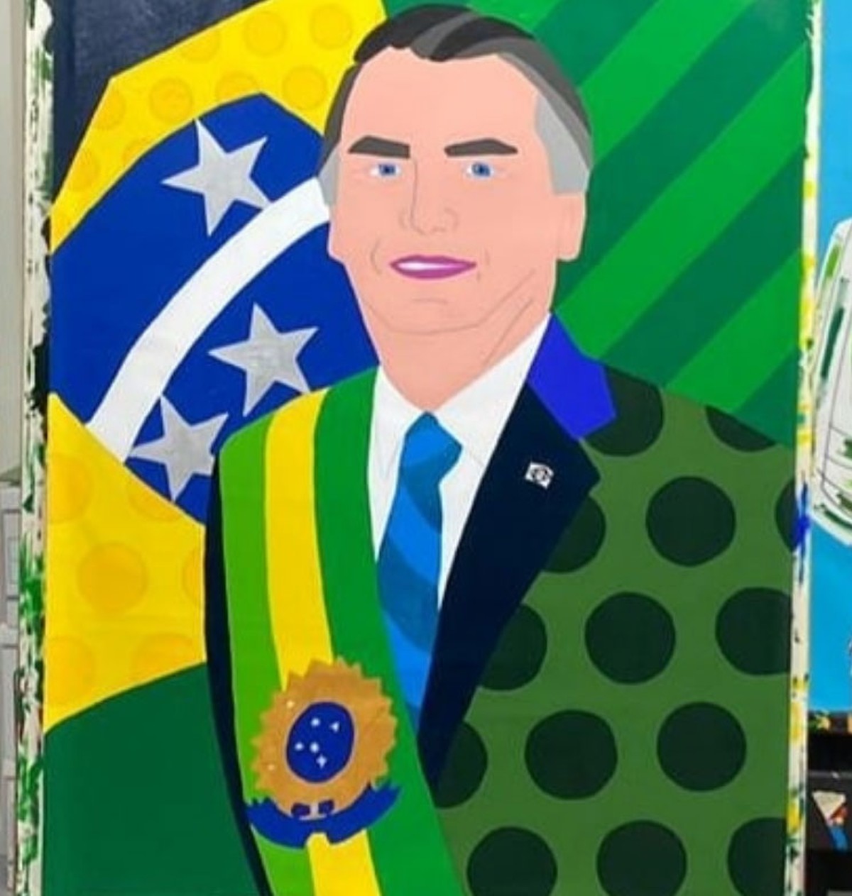  Romero Britto faz pintura com retrato do presidente Jair Bolsonaro Bildidee 