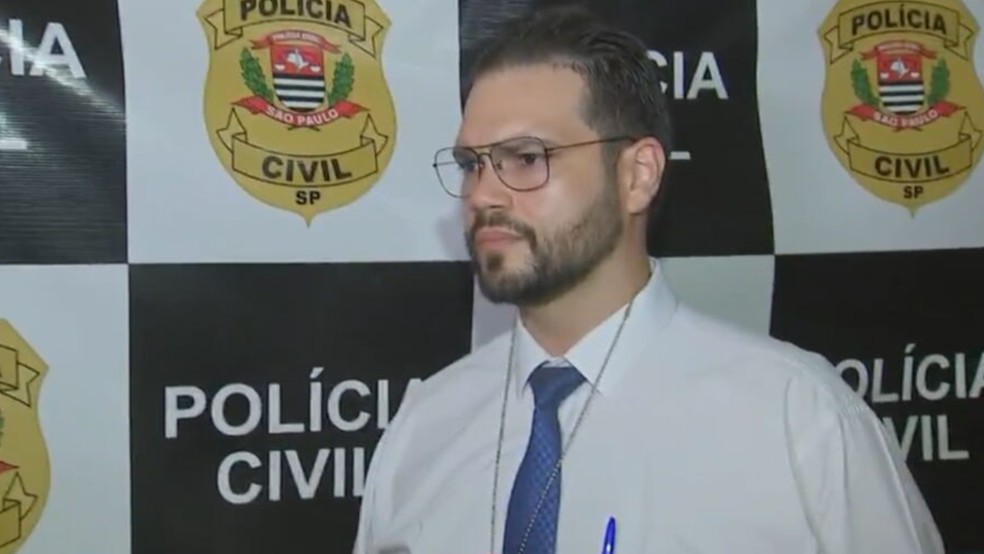 Eduardo Lima de Paula, delegado de Birigui (SP) — Foto: Reprodução/TV TEM