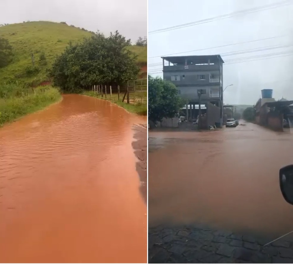 Área rural de Itaocara e Santo Antônio de Pádua foram afetadas pelas chuvas — Foto: Reprodução InterTv RJ
