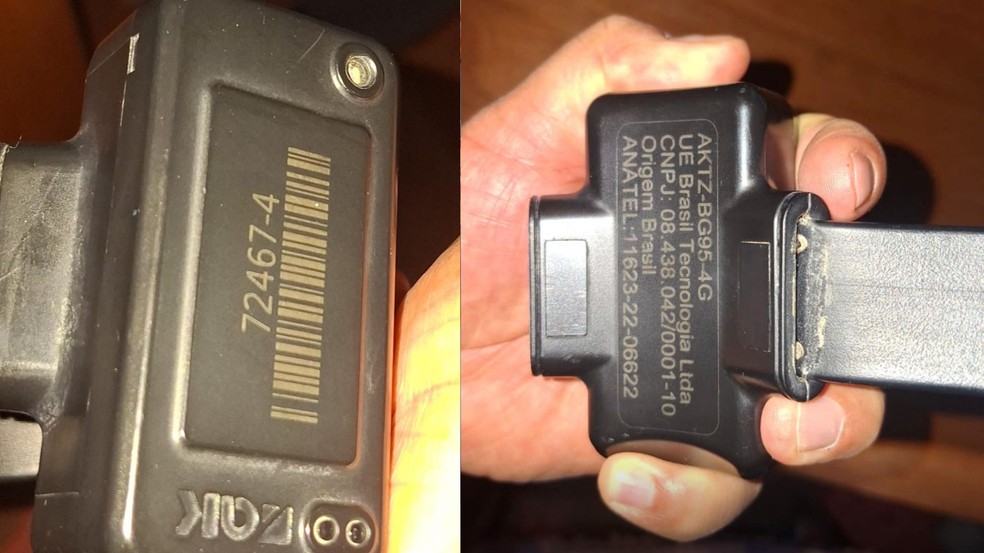 Tornozeleira de Silvinei Vasques é localizada no Paraguai — Foto: Polícia Internacional do Paraguai