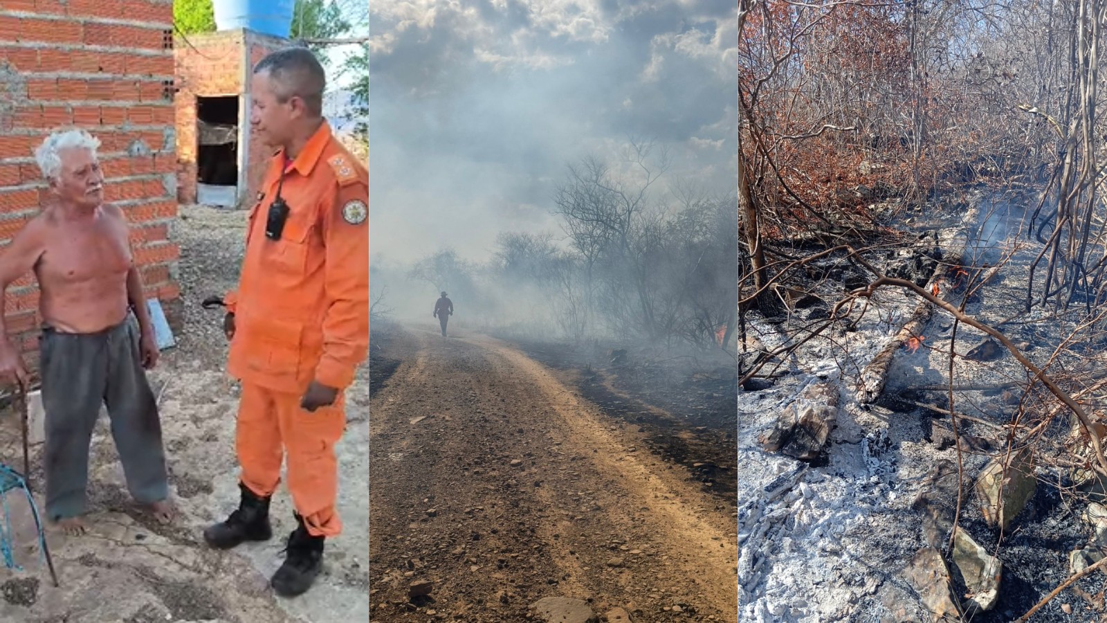 'Passei 15 dias brigando com o fogo', diz idoso de 78 anos que teve casa ameaçada por incêndio no PI; chamas foram controladas