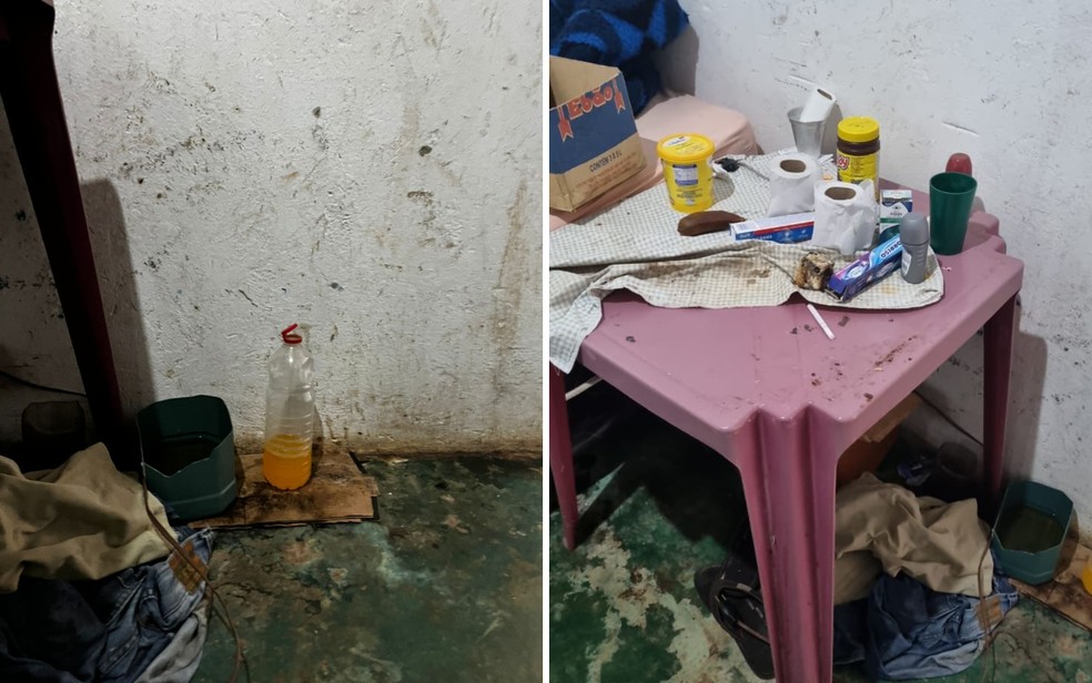 Local onde internos foram encontrados em condições insalubres, em Anápolis, Goiás — Foto: Divulgação/Polícia Civil