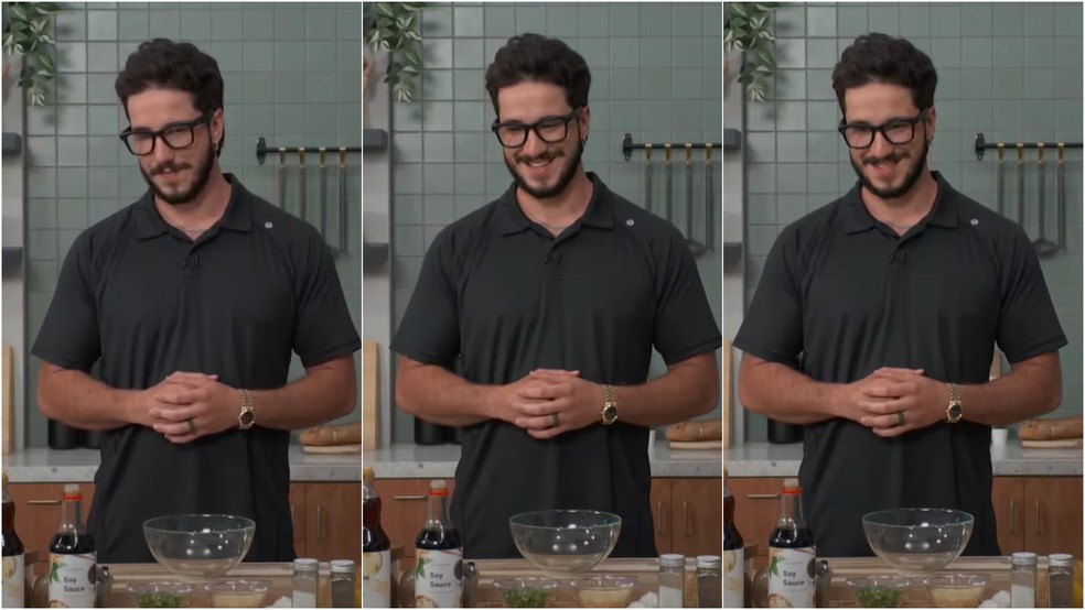 Chefe Jack Mancuso rindo ao não conseguir usa a IA dos óculos da Meta — Foto: Reprodução/YouTube