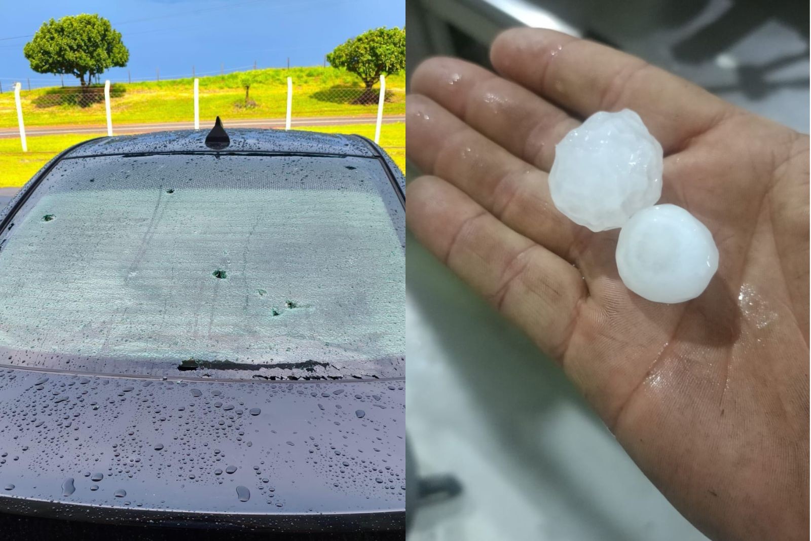 Ventania e chuva de granizo atingem cidades do interior de SP