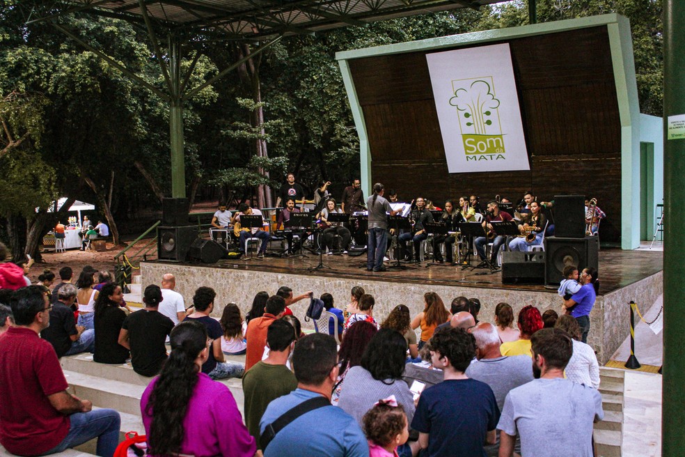 Big Band Jerimum Jazz no Som da Mata — Foto: Vitória Oliveira