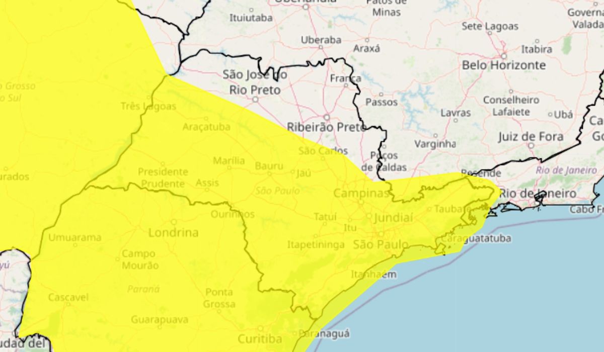 Inmet emite alerta amarelo de chuvas intensas e ventos fortes, com risco de alagamentos na região de Campinas