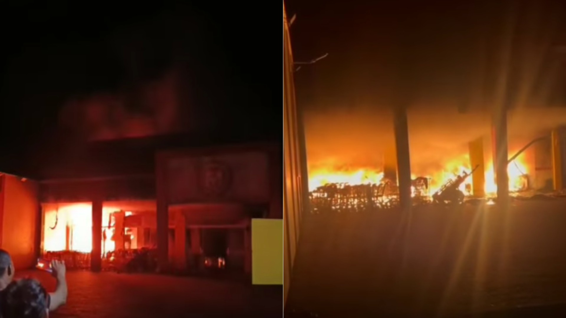 VÍDEO: Incêndio de grandes proporções destrói supermercado em Mirador no MA 