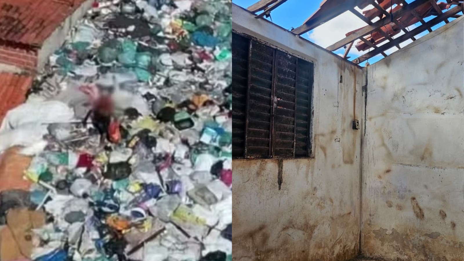 Veja casa com lixo até o telhado após retirada de cerca de 45 toneladas de resíduos em Teresina