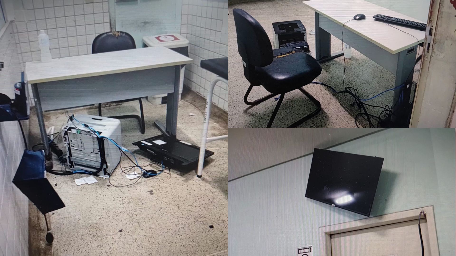 Paciente é preso após quebrar TV, computador e impressora em pronto atendimento de Vila Velha