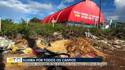 Moradores de Gurupi reclamam de lixo e entulhos em espaços públicos da cidade