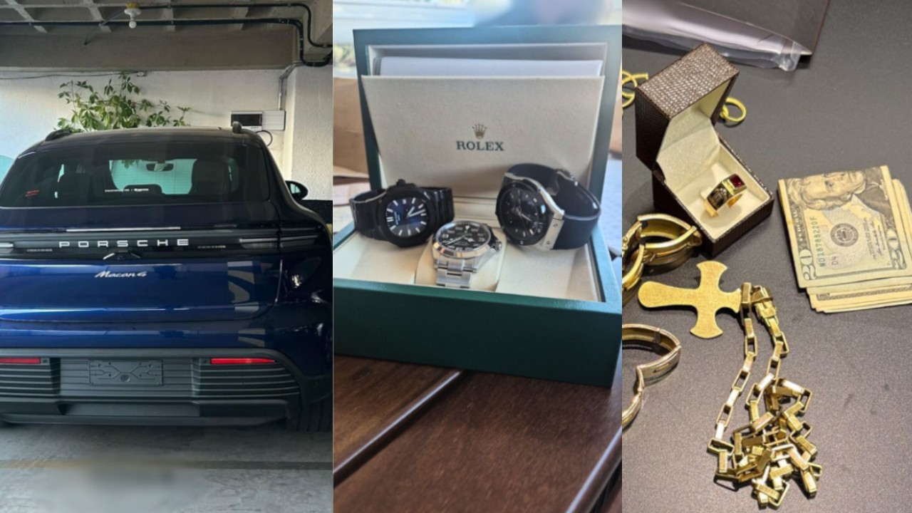 Porsche, Volvo, Rolex, dólares e cerca de R$ 1 milhão foram apreendidos pela PF em operações contra fraudes na saúde no PI