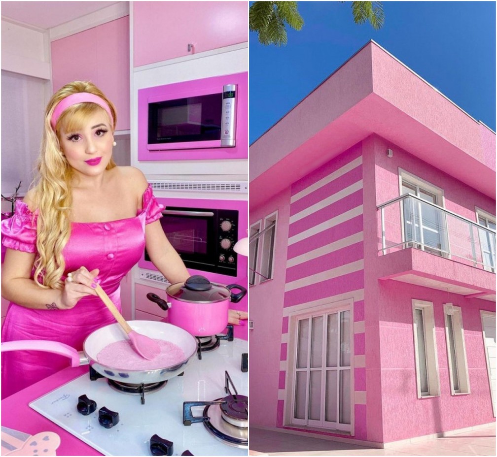 Bruna Barbie tem casa, carro, piscina e roupas cor de rosa e leva vida  inspirada na boneca mais famosa do mundo