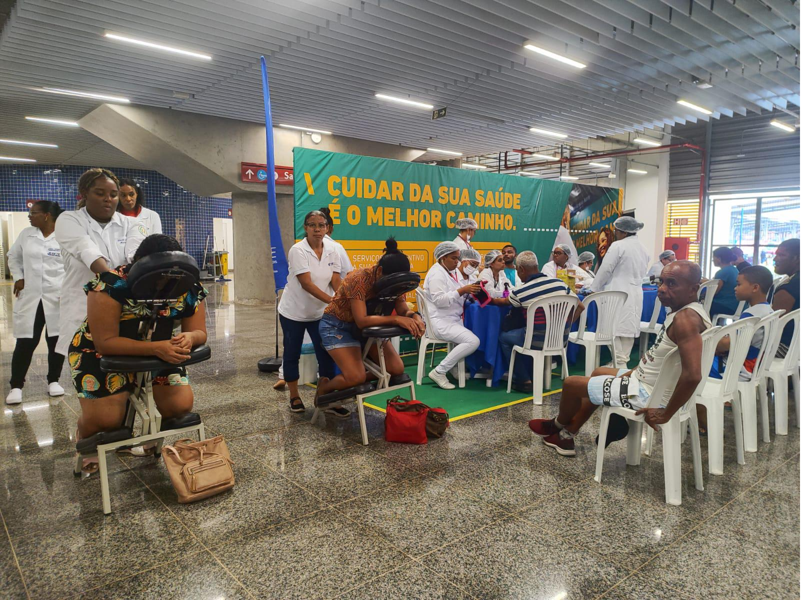 Serviços de saúde gratuitos são oferecidos em estação de metrô de Salvador a partir desta terça-feira