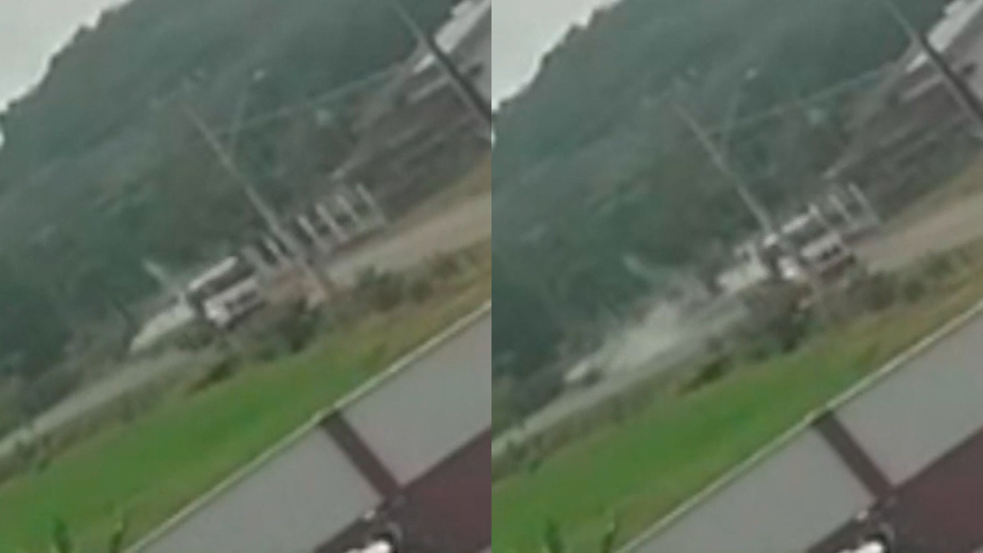 VÍDEO mostra pedra de 50 kg caindo de caminhão sobre teto de carro em SC; motorista está na UTI