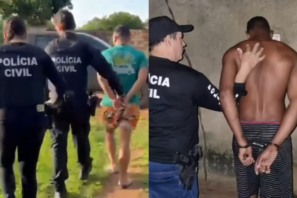 Suspeitos presos durante operação de Polícia Civil — Foto: Reprodução Polícia Civil