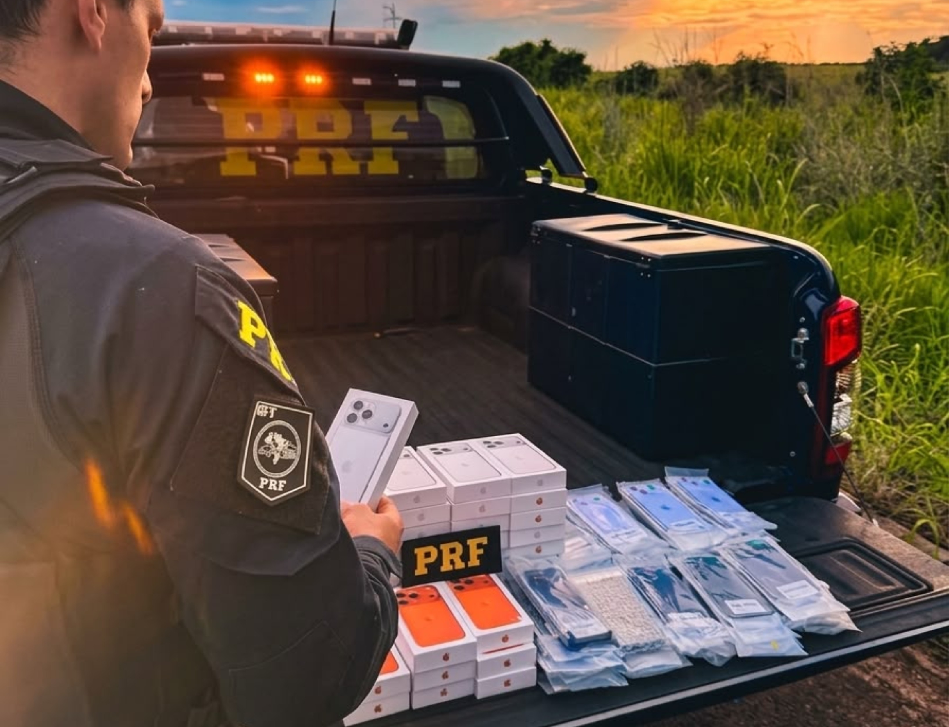 PRF prende jovem com 89 iPhones avaliados em R$ 650 mil em rodovia de Roraima