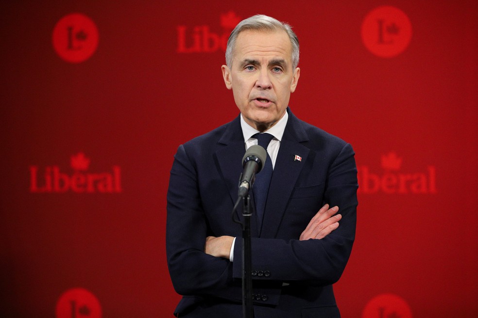 Mark Carney, ex-governador do Banco do Canadá e favorito para suceder o primeiro-ministro na liderança do partido. — Foto: REUTERS/Evan Buhler