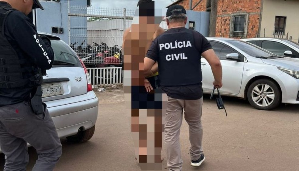 Homem é preso suspeito de envolvimento na morte de idoso em Viana, no MA — Foto: Divulgação/ Polícia Civil