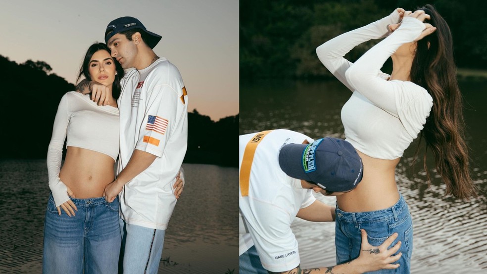 Fotos foram publicadas nas redes sociais de Luan e Jade. — Foto: Reprodução