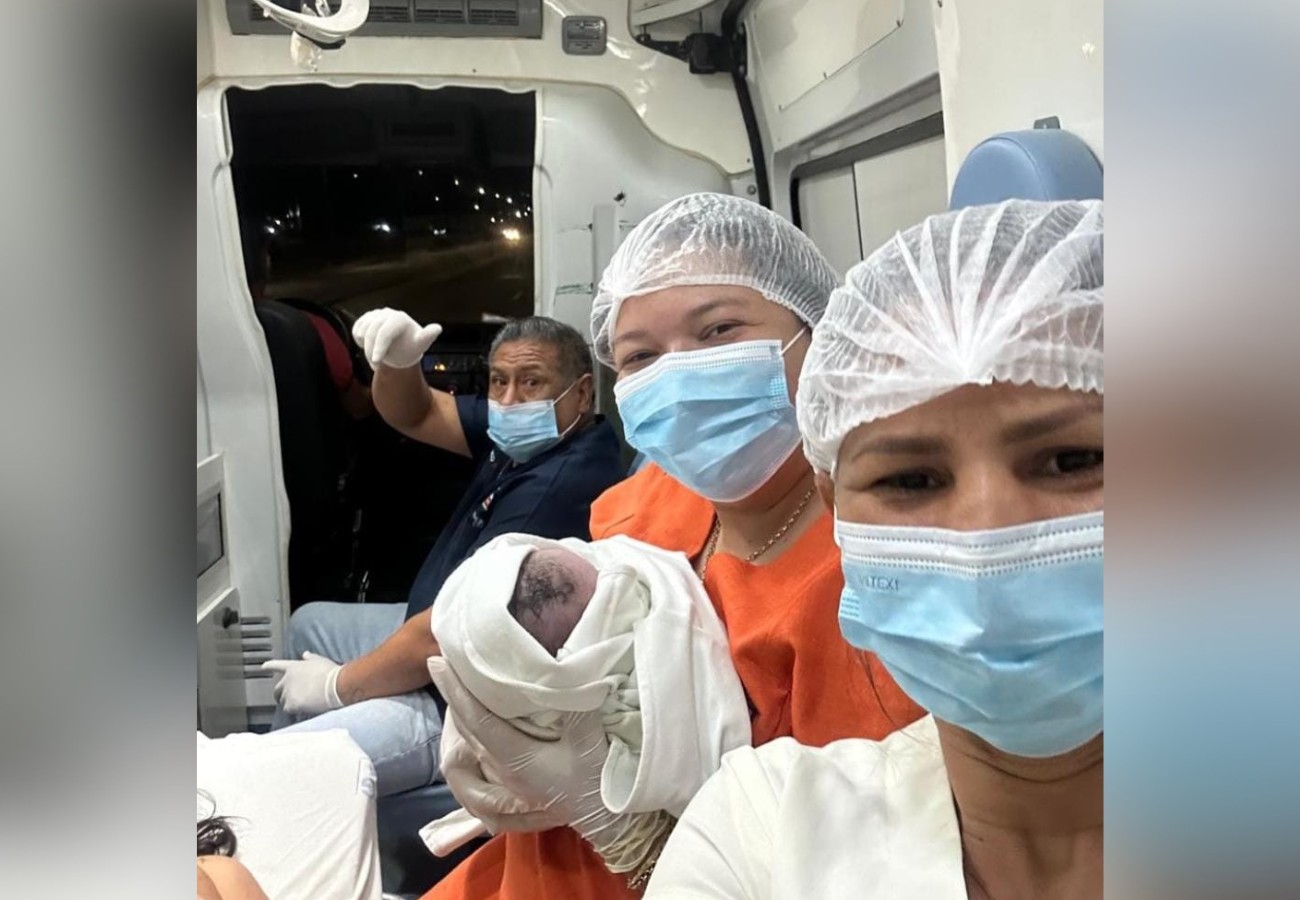 
Bebê nasce dentro de ambulância a caminho de maternidade no Tocantins