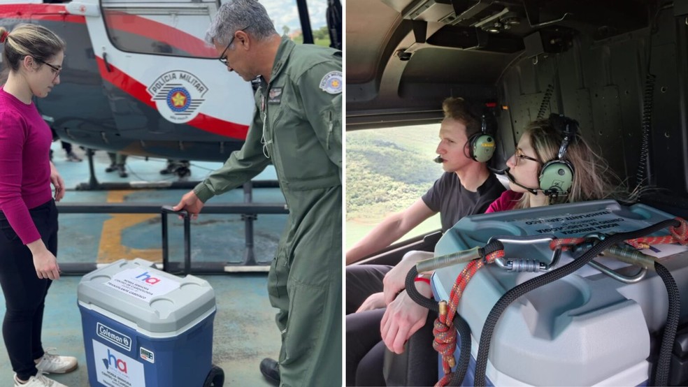 Cora&ccedil;&atilde;o 'viajou' de S&atilde;o Jos&eacute; do Rio Preto (SP) a Barretos (SP) &mdash; Foto: Santa Casa de Barretos/Arquivo pessoal