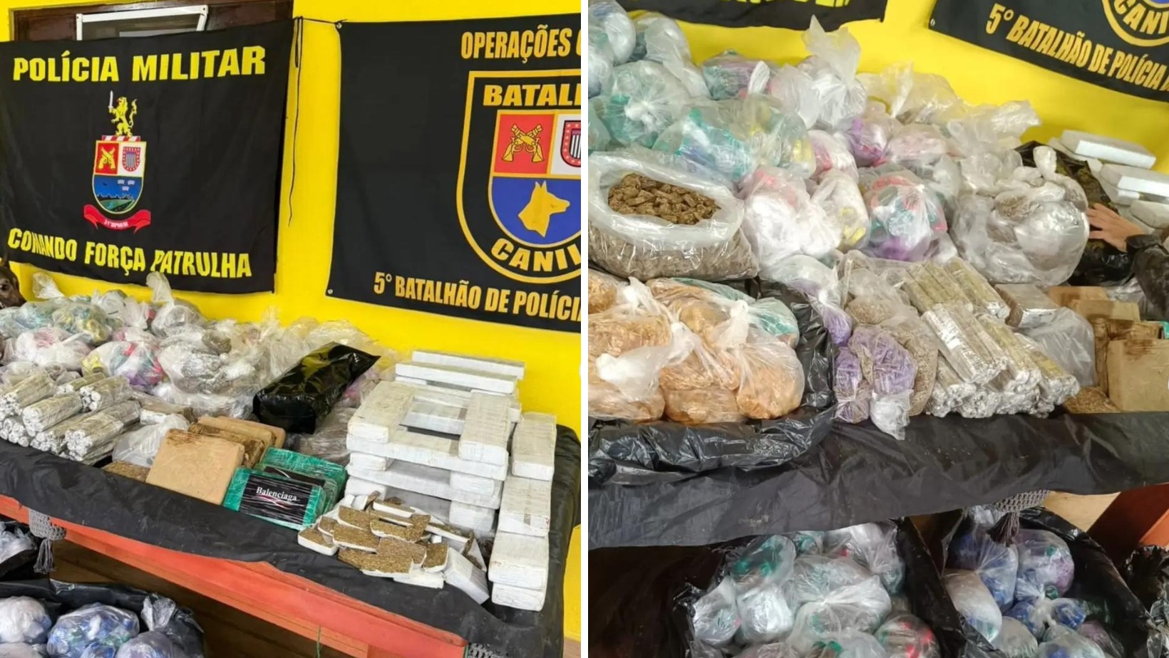 Sete homens são presos e mais de 140 kg de drogas são apreendidos em operação da PM em Nazaré Paulista
