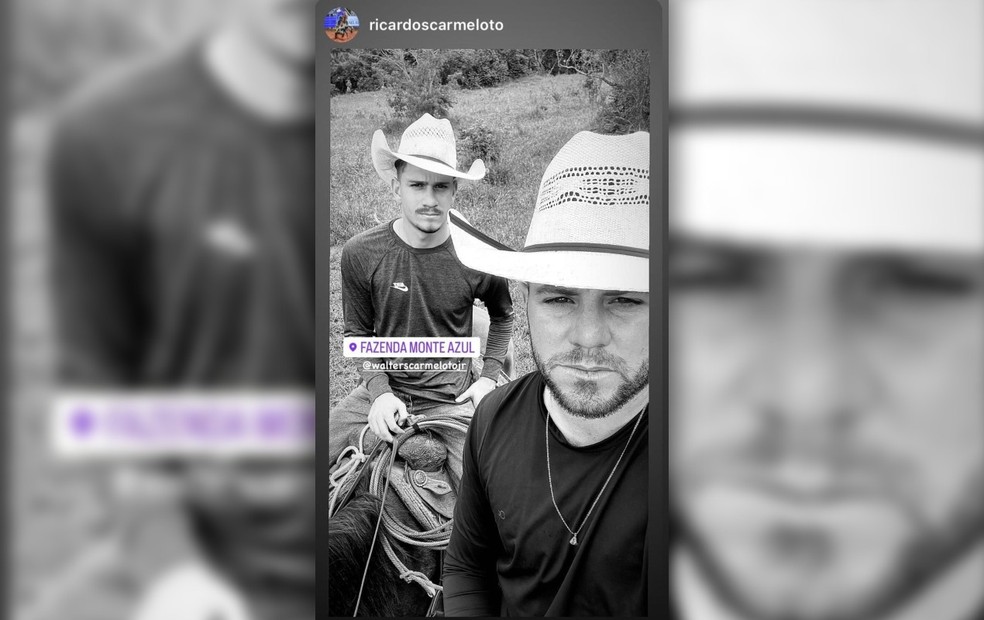 Ricardo postou uma foto com sobrinho horas antes do acidente em Piratininga — Foto: Instagram/ Reprodução