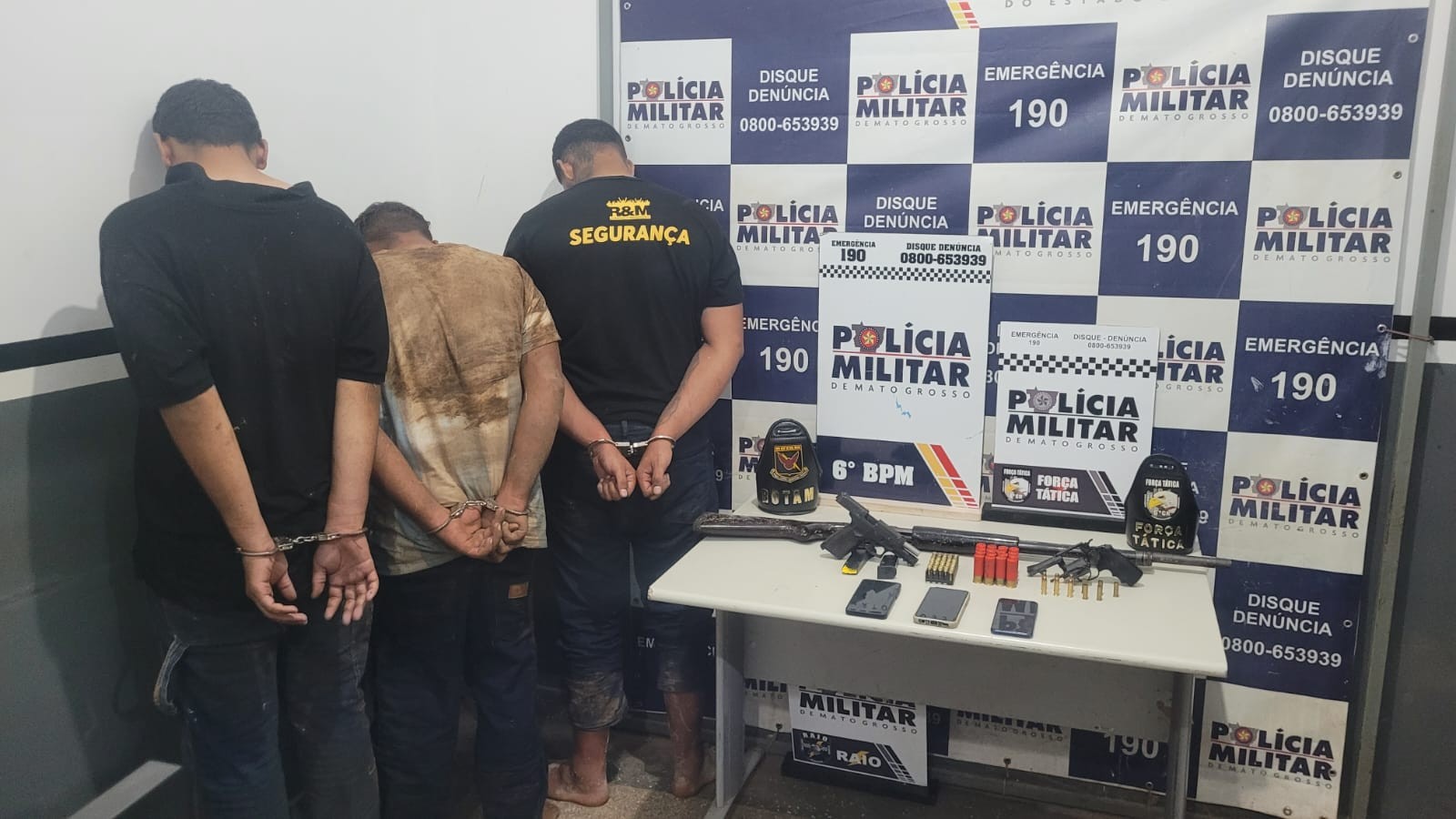 Três homens são presos após ataque a tiros em casa de Cáceres (MT)