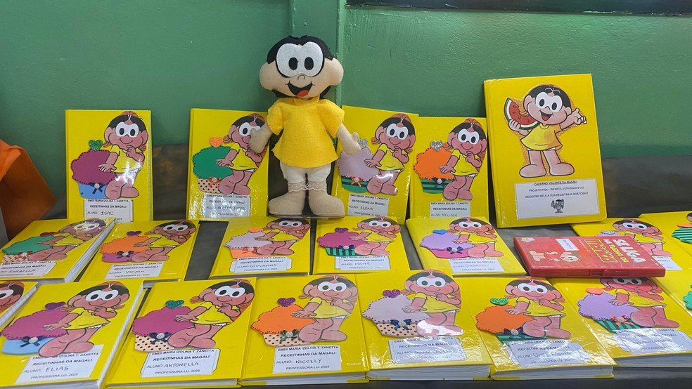 Professora usa gibis da Turma da Mônica para alfabetizar crianças em Bauru (SP) — Foto: Andressa Lara/TV TEM