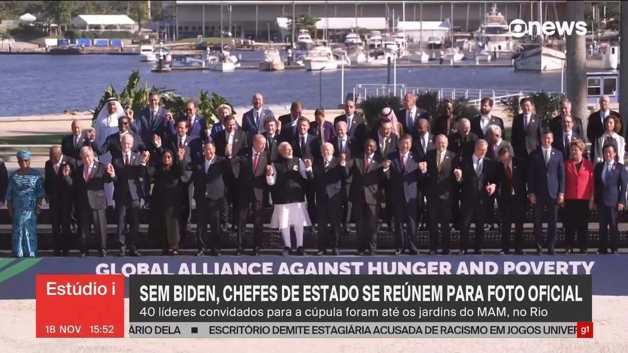 Veja quem é quem na foto dos líderes do G20, marcada pela ausência de Biden