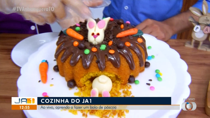 Veja o resultado da receita do bolo de Páscoa