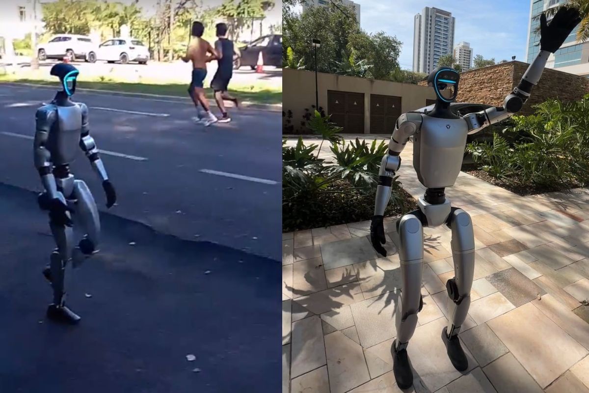 VÍDEO: Robô humanoide é visto 'passeando' por parque de Maringá