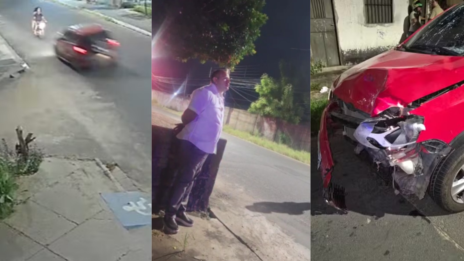 Vídeo mostra motorisa suspeito de dirigir bêbado e atropelar policial penal e filha durante abordagem da PM