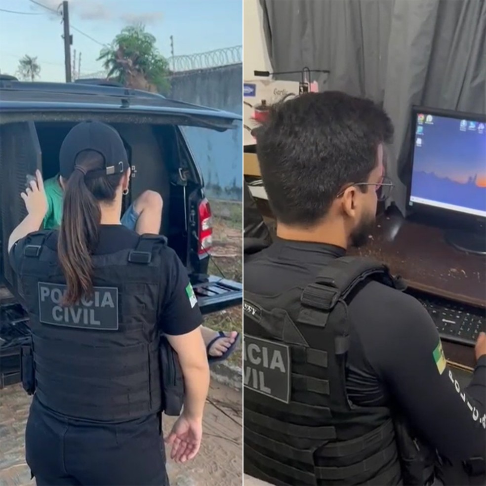 Polícia Civil prendeu suspeito em Extremoz, na Grande Natal — Foto: Divulgação/Polícia Civil