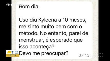 Telespectadores tiram dúvidas sobre DIU e métodos contraceptivos no Bom Dia Responde