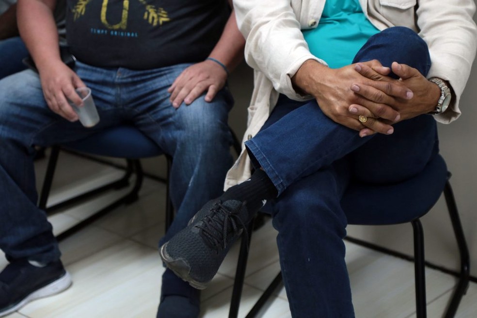 Homens que participam do Núcleo de Enfrentamento e Prevenção ao Feminicídio, da Prefeitura de Salvador — Foto: Bruno Concha/Prefeitura de Salvador