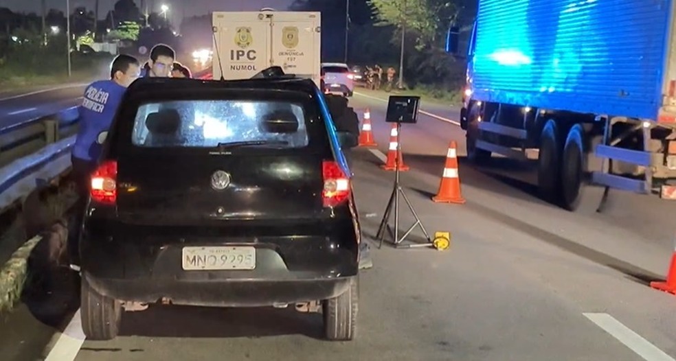 Homem foi atropelado quando tentava atravessar a BR-230 — Foto: Reprodução/TV Cabo Branco