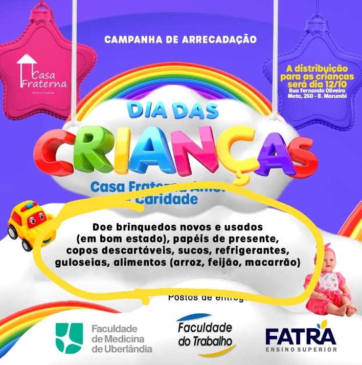 Grupo FATRA recebe doações para campanha do Dia das Crianças da Casa Fraterna