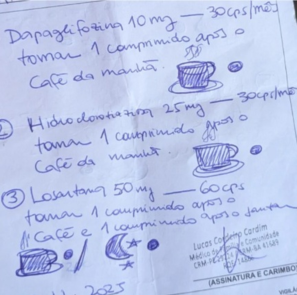 No começo, Lucas sinalizava nas receitas com desenhos — Foto: Arquivo Pessoal