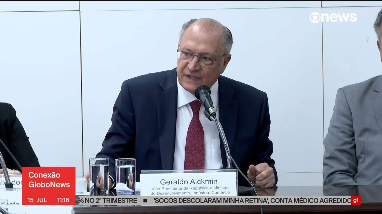 Alckmin: apesar de pedido de empresários, governo não planeja pedir adiamento de tarifaço de Trump e quer 'resolver problema'