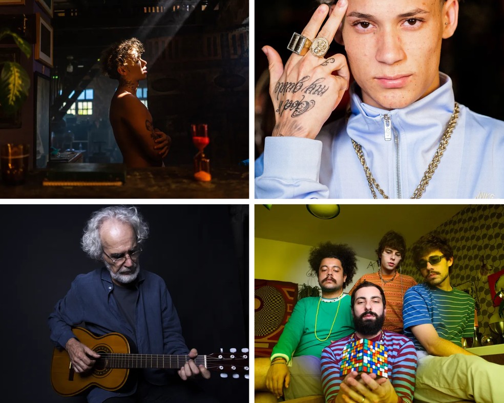 Teto, Chefinho, Renato Teixeira e Glue Trip — Foto: Montagem/g1