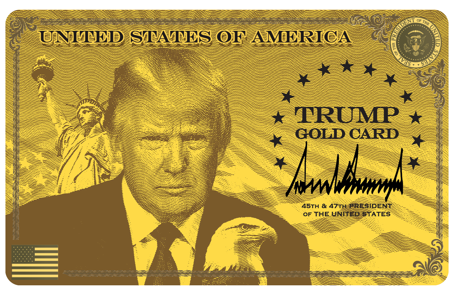 Trump lança programa 'gold card' para vistos acelerados com preço de US$ 1 milhão