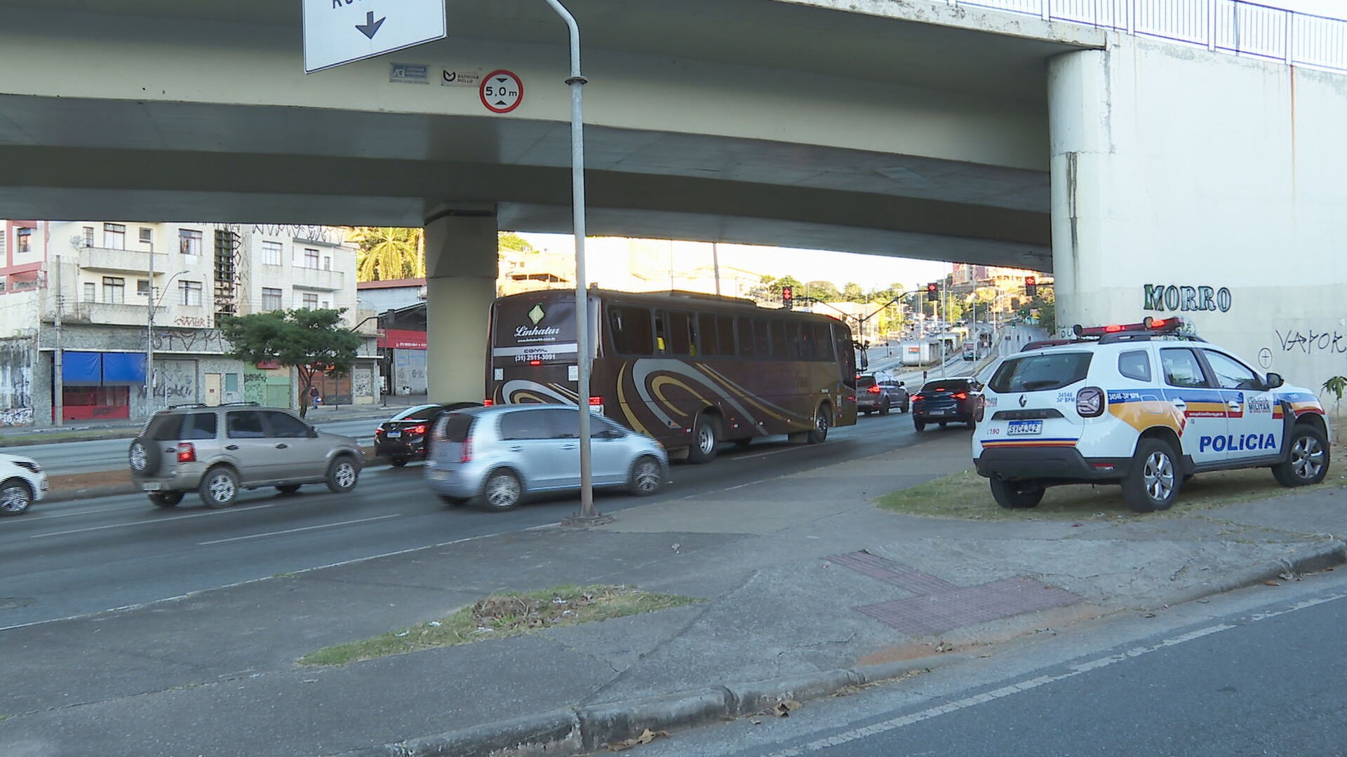 Homem é baleado por policiais após assaltar passageira em ônibus 