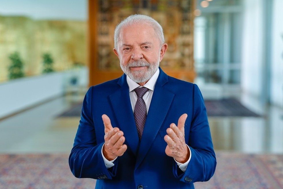 Presidente Lula durante pronunciamento sobre o Dia Internacional da Mulher — Foto: Reprodução
