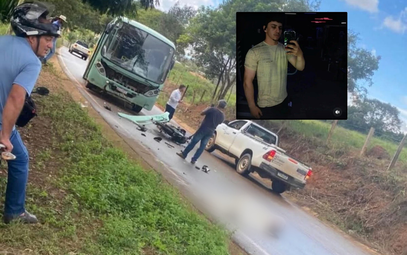 Jovem de 19 anos morre após batida entre moto e ônibus escolar na zona rural de Nova Resende, MG | G1