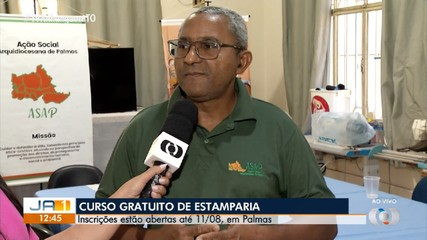 Curso gratuito de estamparia é ofertado em Palmas; saiba como participar