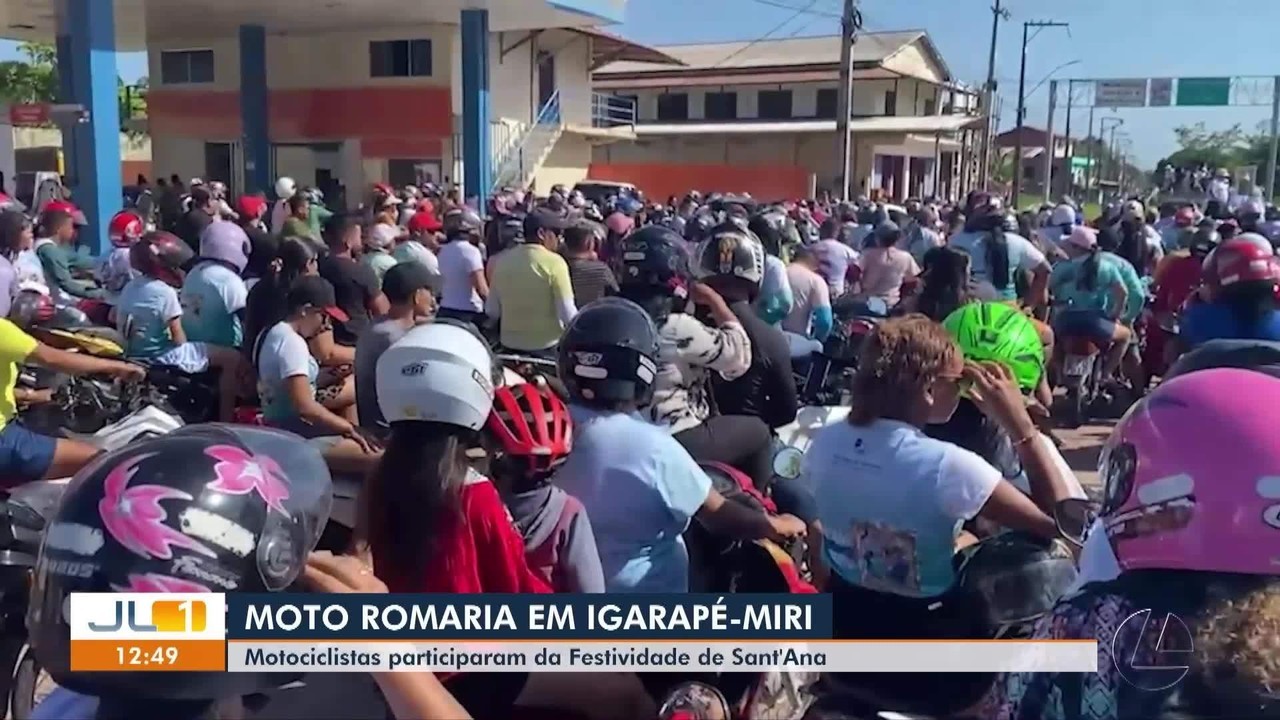 Moto romaria reúne centenas de fiéis em homenagem a Sant’Ana, em Igarapé-Miri